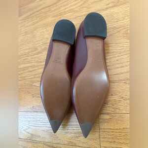 NWOB Ralph Lauren Purple Label Kendyra Calfskin Ballet Bordeaux Size 8.5